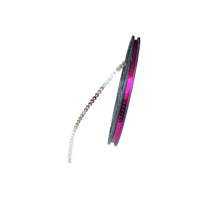Insumo Lentejuela Revesible Fuscia Plata YY16065MM Ref YY16065MM